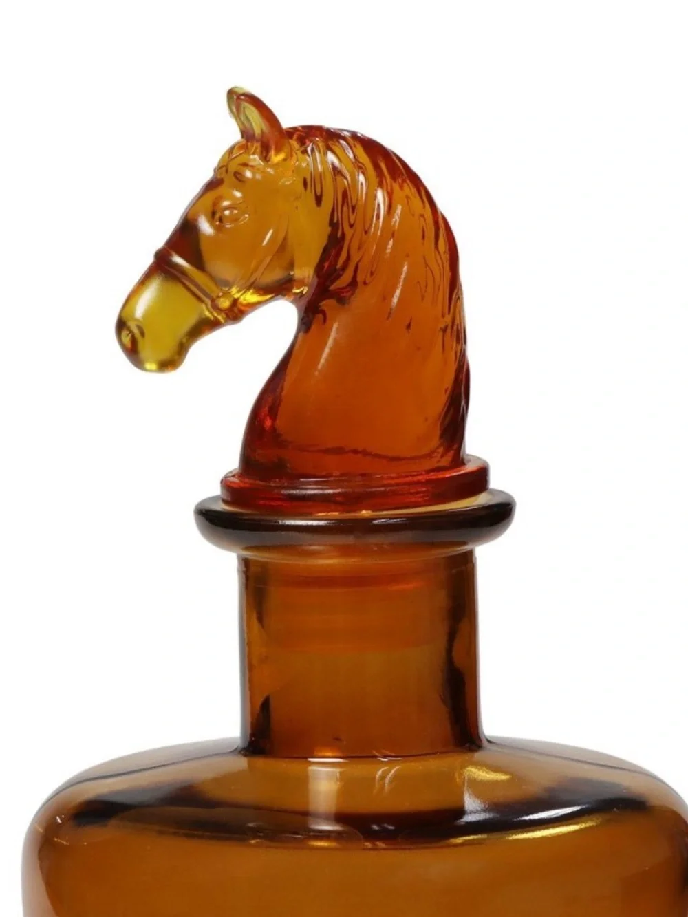New! Amber Glass Decanter with Horse Head Stopper by Target Bullseye Playground